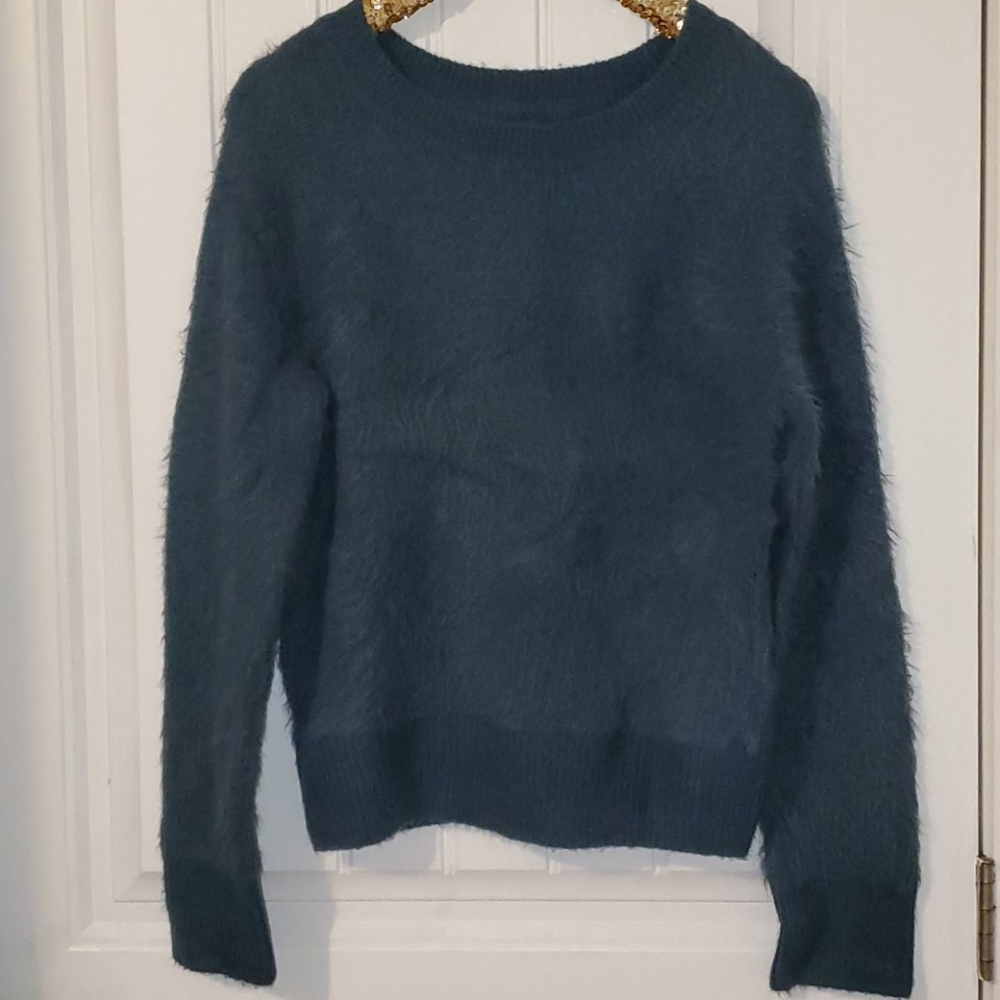 Teal Lou & Grey sweater.